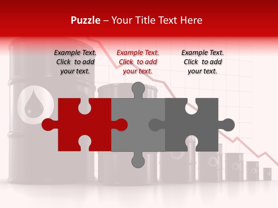 A Barrel Of Oil Next To Barrels With Oil Prices PowerPoint Template