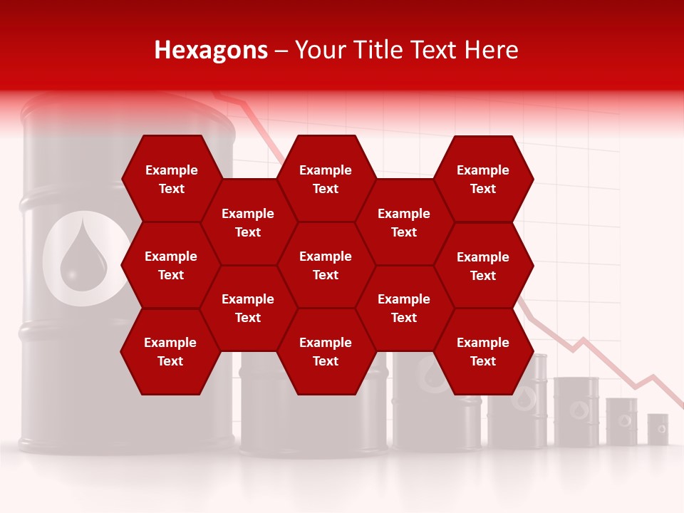 A Barrel Of Oil Next To Barrels With Oil Prices PowerPoint Template
