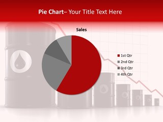 A Barrel Of Oil Next To Barrels With Oil Prices PowerPoint Template