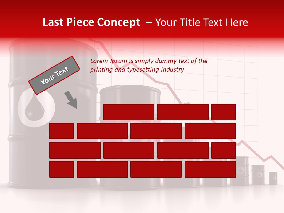 A Barrel Of Oil Next To Barrels With Oil Prices PowerPoint Template