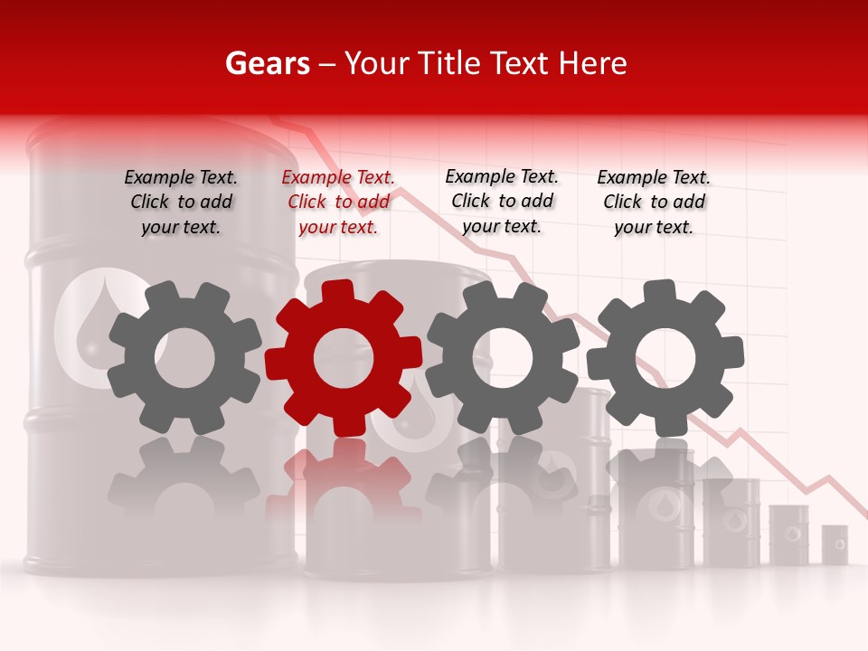 A Barrel Of Oil Next To Barrels With Oil Prices PowerPoint Template