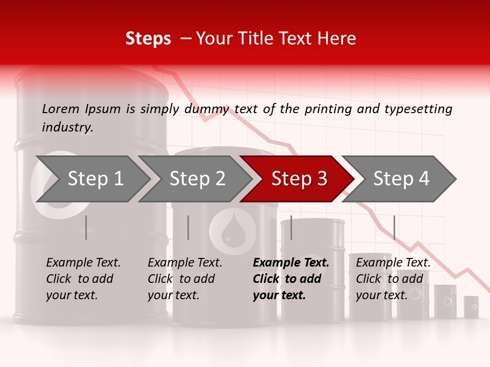 A Barrel Of Oil Next To Barrels With Oil Prices PowerPoint Template