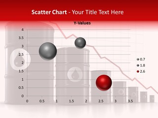 A Barrel Of Oil Next To Barrels With Oil Prices PowerPoint Template