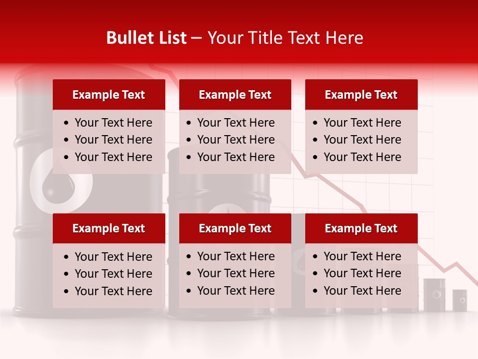 A Barrel Of Oil Next To Barrels With Oil Prices PowerPoint Template