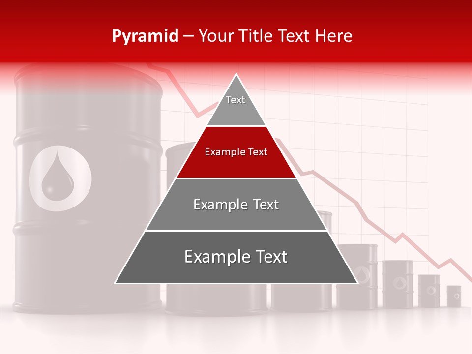 A Barrel Of Oil Next To Barrels With Oil Prices PowerPoint Template