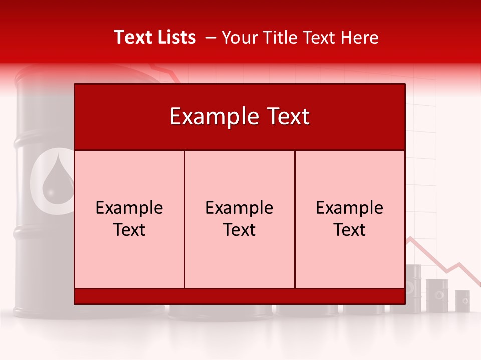 A Barrel Of Oil Next To Barrels With Oil Prices PowerPoint Template