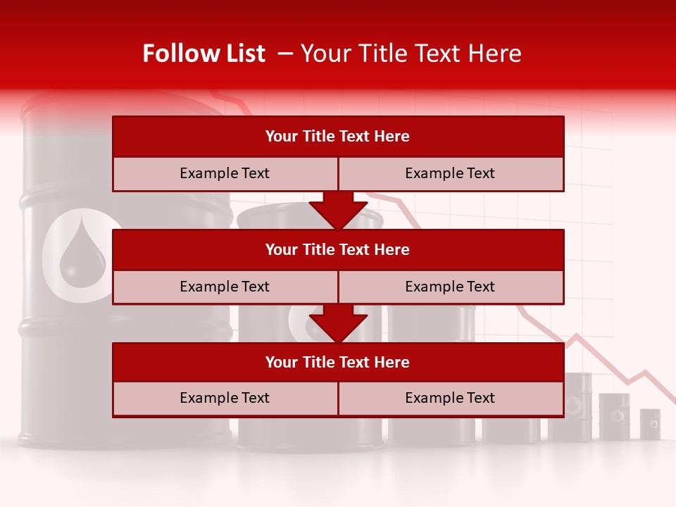 A Barrel Of Oil Next To Barrels With Oil Prices PowerPoint Template