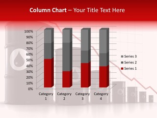 A Barrel Of Oil Next To Barrels With Oil Prices PowerPoint Template