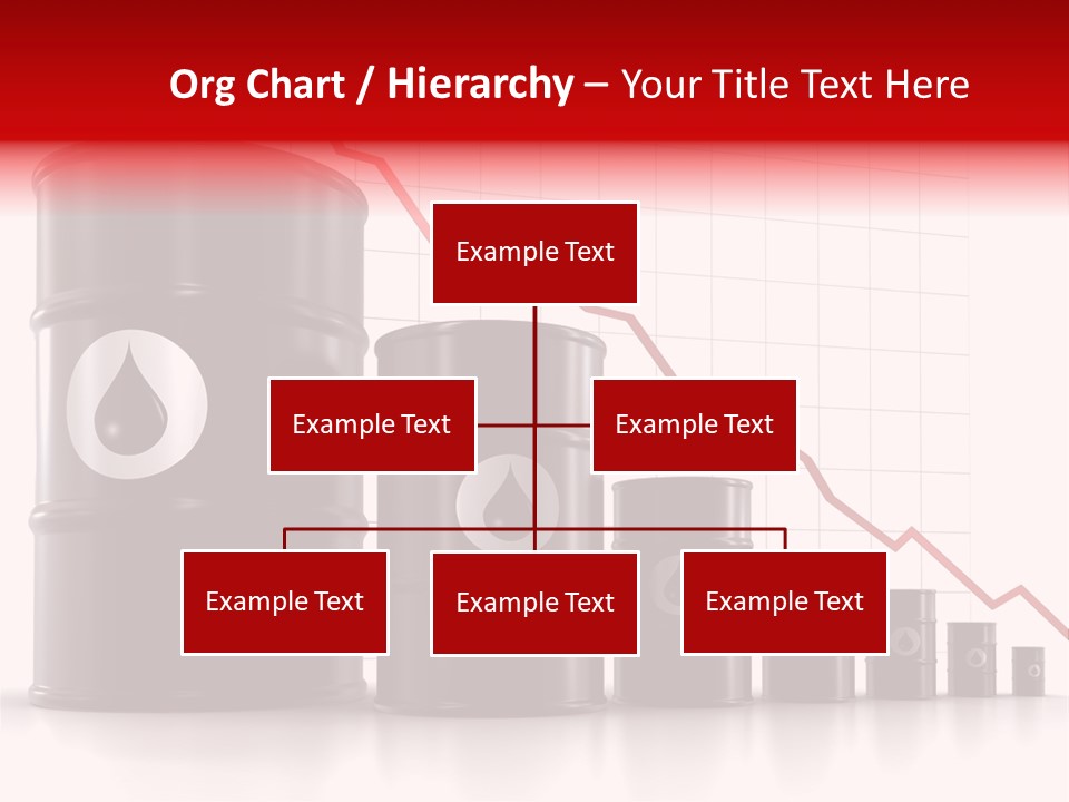 A Barrel Of Oil Next To Barrels With Oil Prices PowerPoint Template