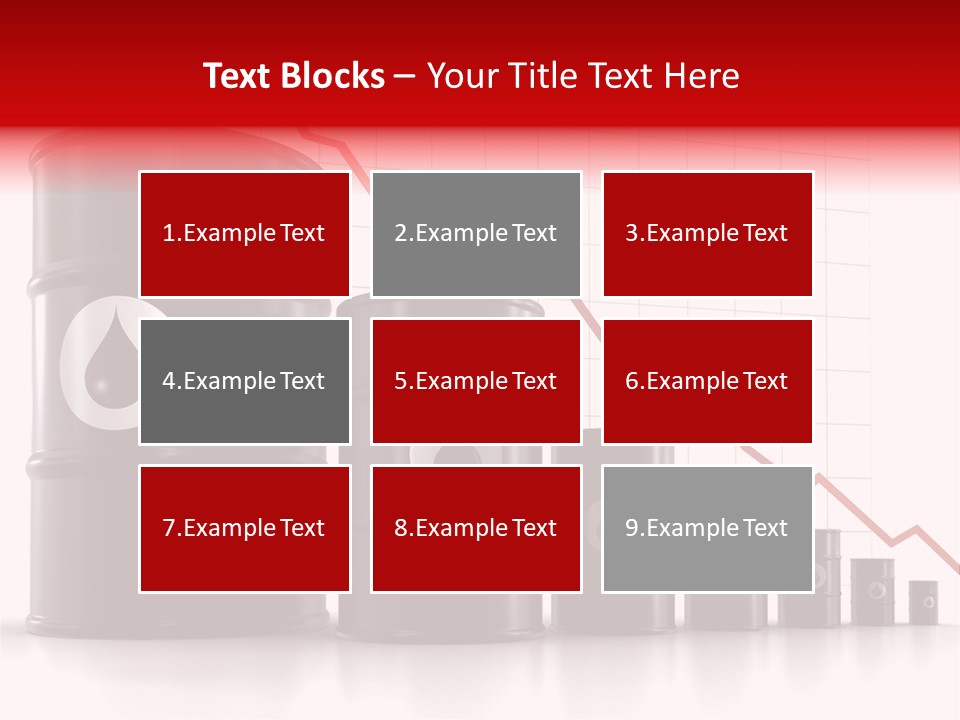A Barrel Of Oil Next To Barrels With Oil Prices PowerPoint Template