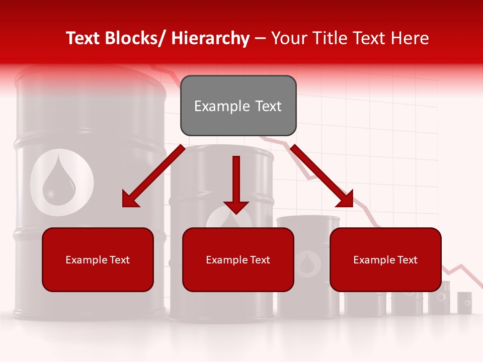 A Barrel Of Oil Next To Barrels With Oil Prices PowerPoint Template