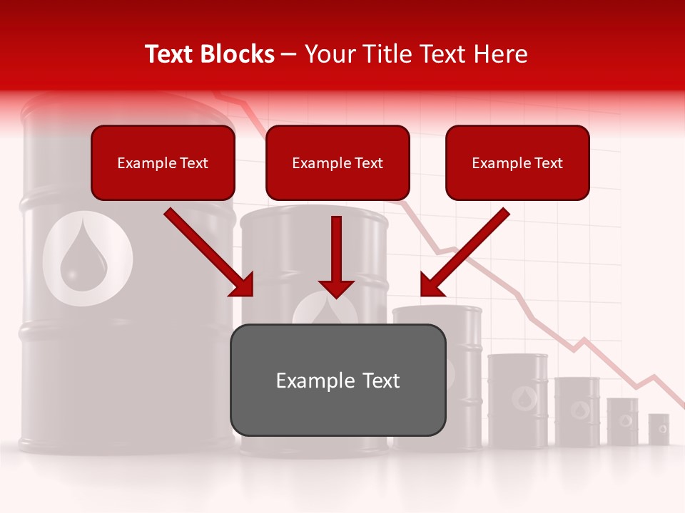 A Barrel Of Oil Next To Barrels With Oil Prices PowerPoint Template