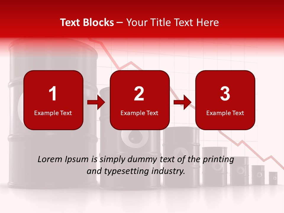 A Barrel Of Oil Next To Barrels With Oil Prices PowerPoint Template