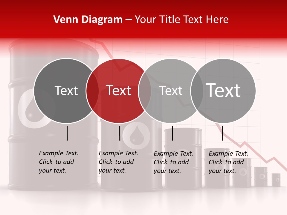 A Barrel Of Oil Next To Barrels With Oil Prices PowerPoint Template
