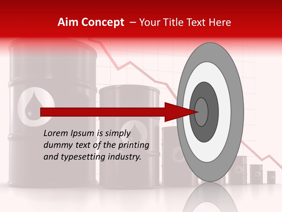 A Barrel Of Oil Next To Barrels With Oil Prices PowerPoint Template