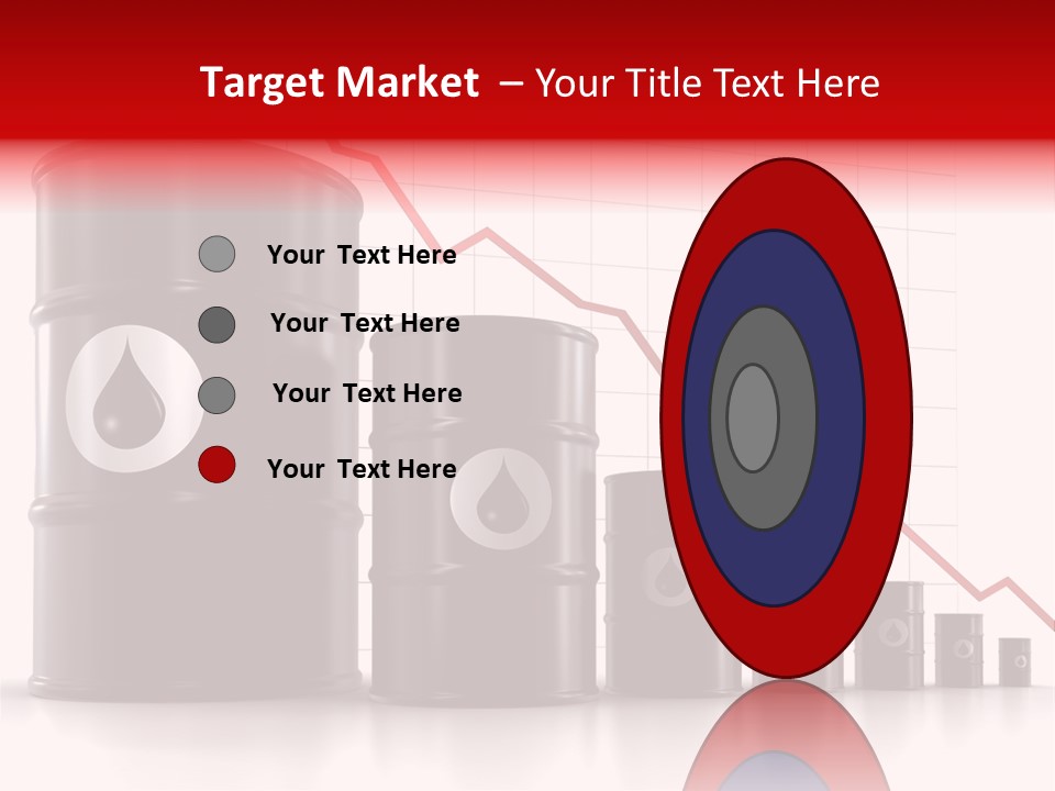 A Barrel Of Oil Next To Barrels With Oil Prices PowerPoint Template