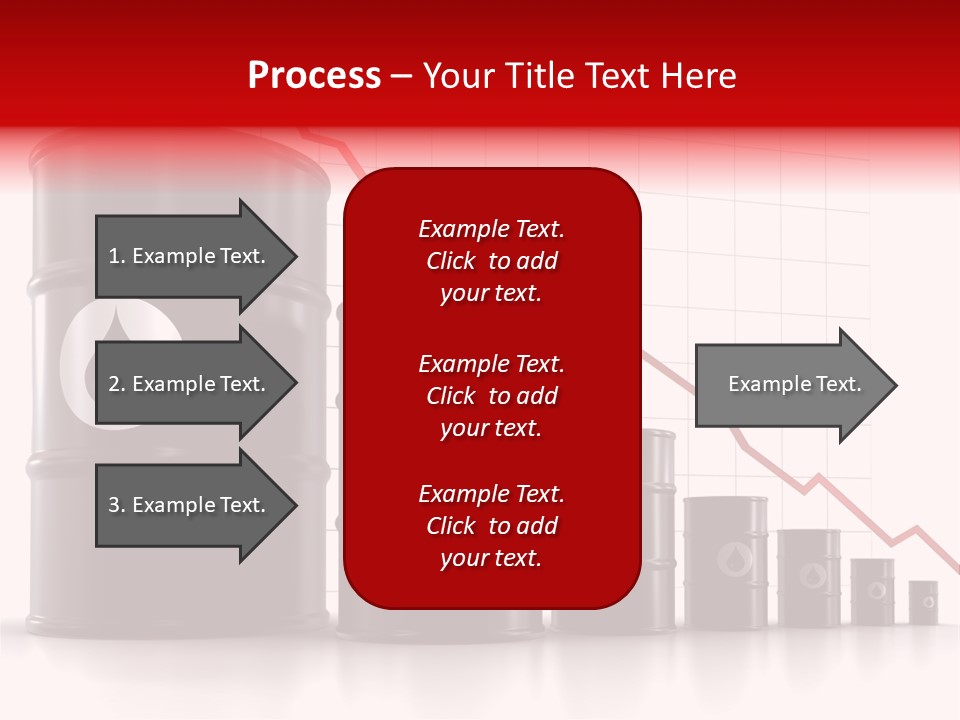 A Barrel Of Oil Next To Barrels With Oil Prices PowerPoint Template