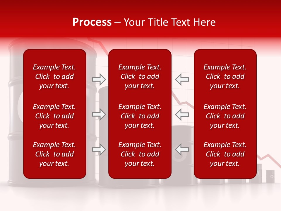 A Barrel Of Oil Next To Barrels With Oil Prices PowerPoint Template