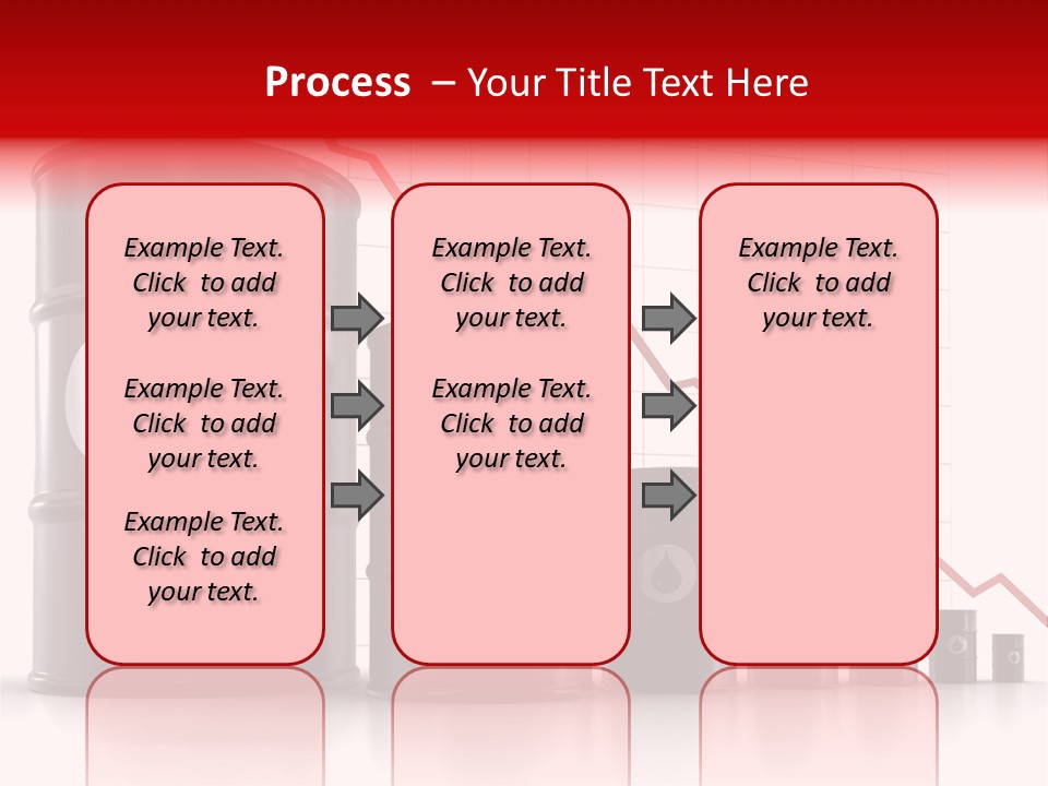 A Barrel Of Oil Next To Barrels With Oil Prices PowerPoint Template