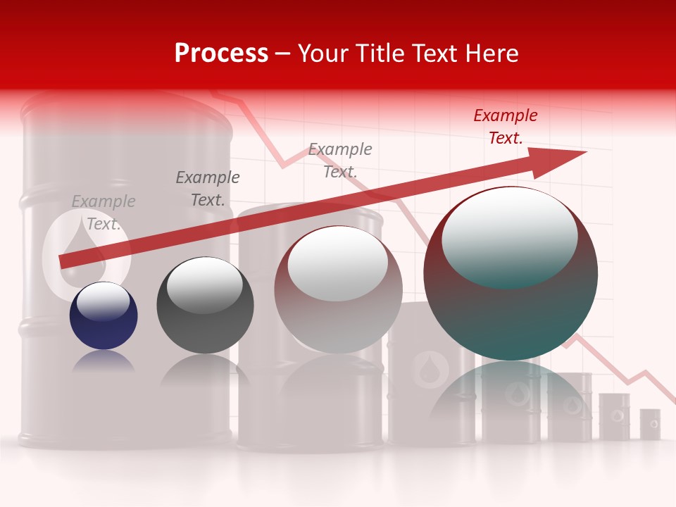 A Barrel Of Oil Next To Barrels With Oil Prices PowerPoint Template