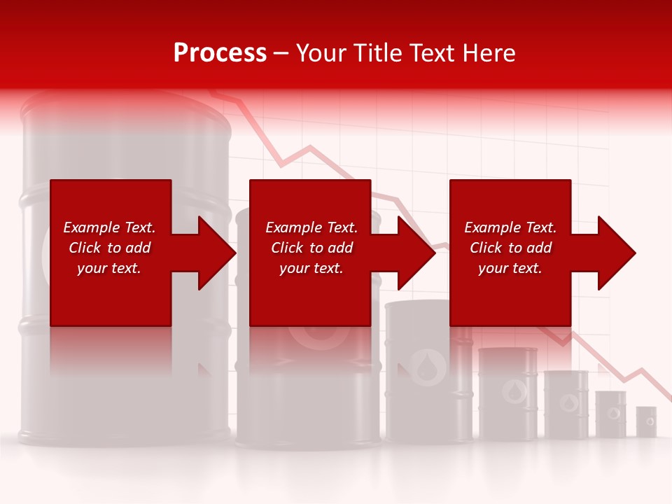 A Barrel Of Oil Next To Barrels With Oil Prices PowerPoint Template