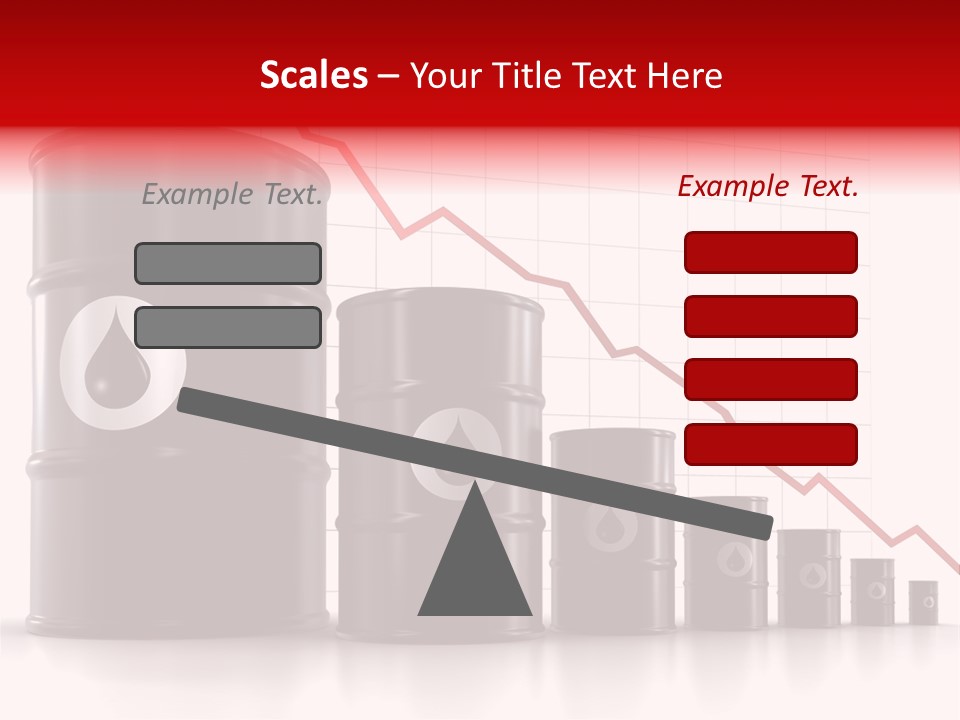 A Barrel Of Oil Next To Barrels With Oil Prices PowerPoint Template