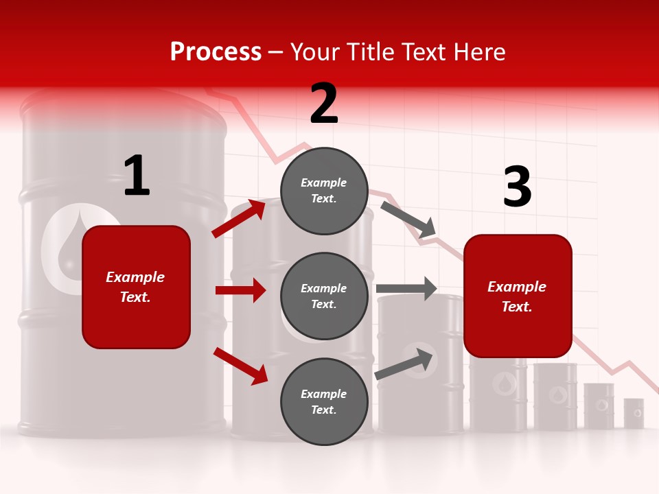 A Barrel Of Oil Next To Barrels With Oil Prices PowerPoint Template