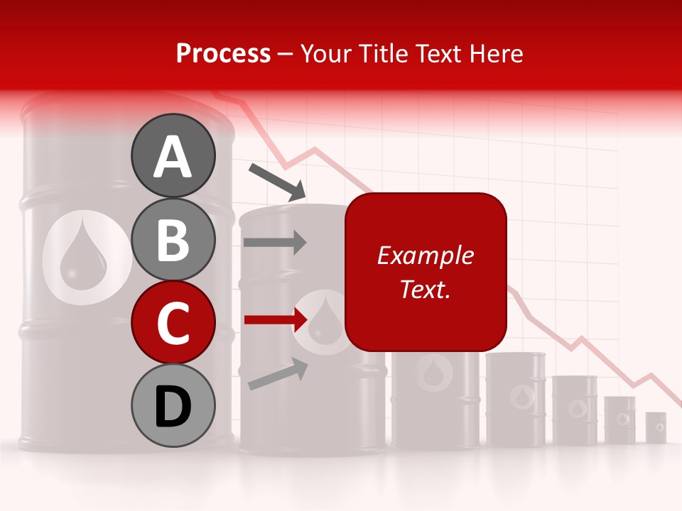 A Barrel Of Oil Next To Barrels With Oil Prices PowerPoint Template
