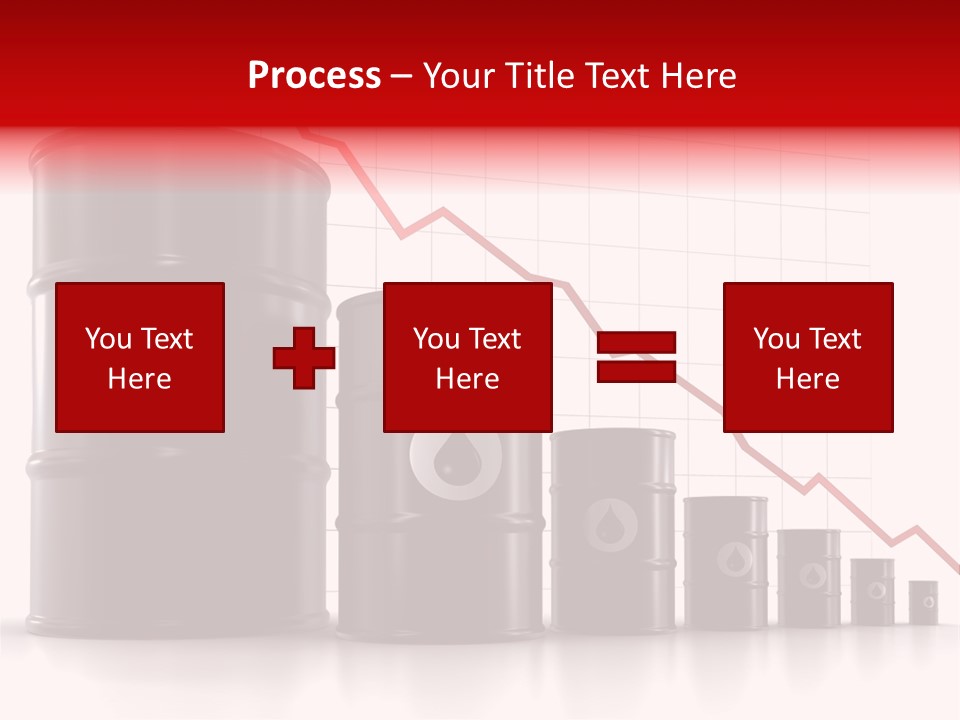 A Barrel Of Oil Next To Barrels With Oil Prices PowerPoint Template