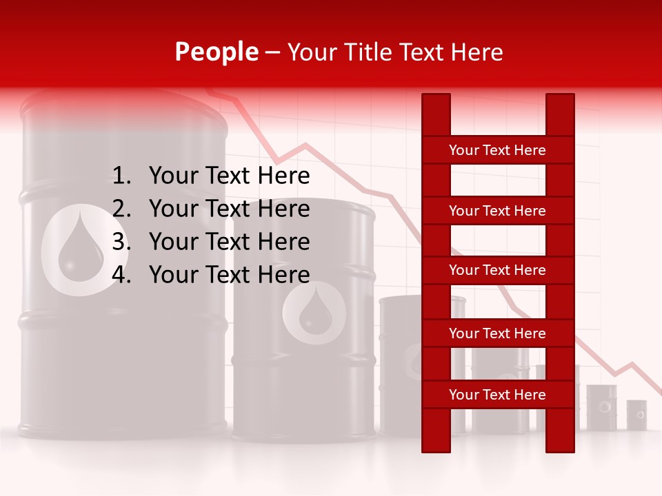 A Barrel Of Oil Next To Barrels With Oil Prices PowerPoint Template