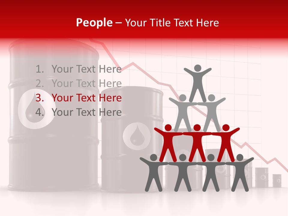 A Barrel Of Oil Next To Barrels With Oil Prices PowerPoint Template