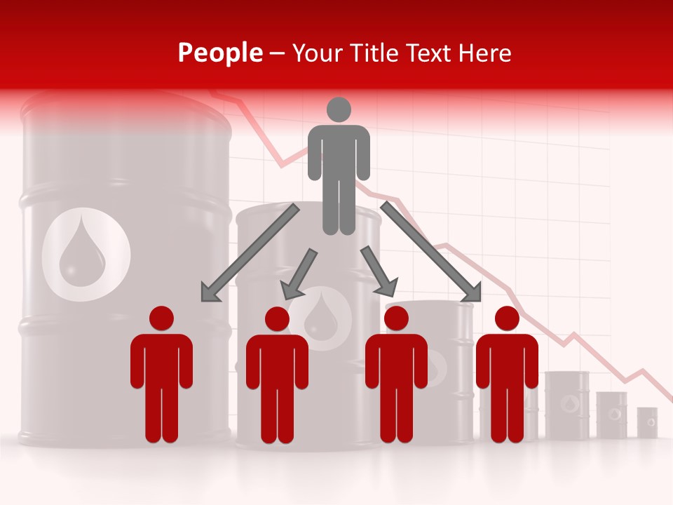 A Barrel Of Oil Next To Barrels With Oil Prices PowerPoint Template