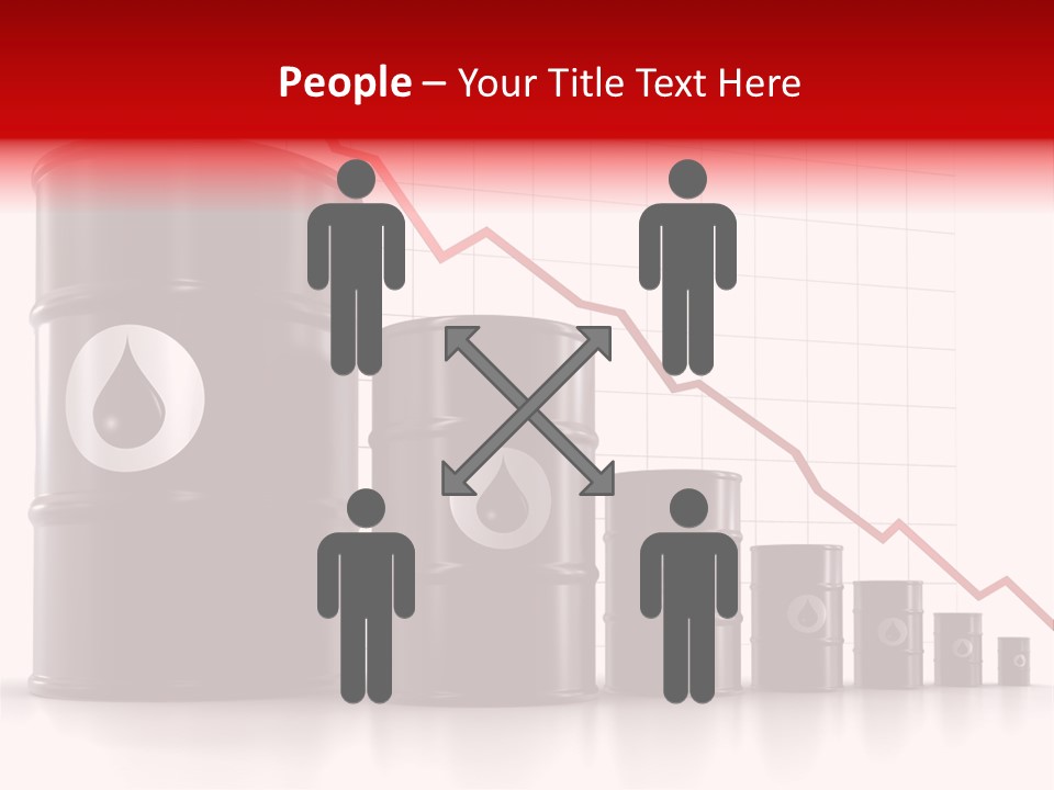 A Barrel Of Oil Next To Barrels With Oil Prices PowerPoint Template