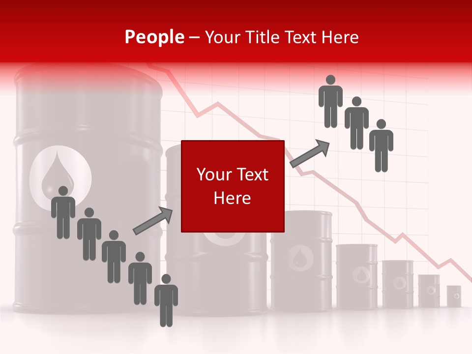 A Barrel Of Oil Next To Barrels With Oil Prices PowerPoint Template