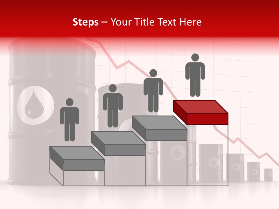 A Barrel Of Oil Next To Barrels With Oil Prices PowerPoint Template