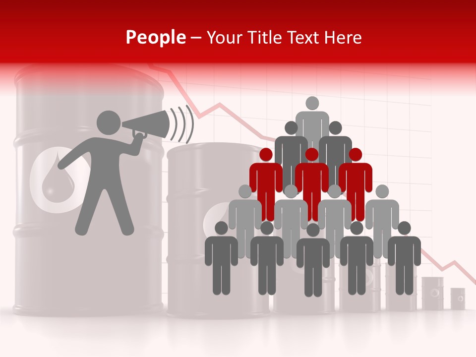 A Barrel Of Oil Next To Barrels With Oil Prices PowerPoint Template