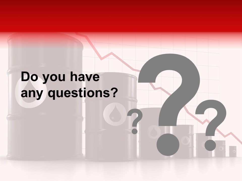 A Barrel Of Oil Next To Barrels With Oil Prices PowerPoint Template