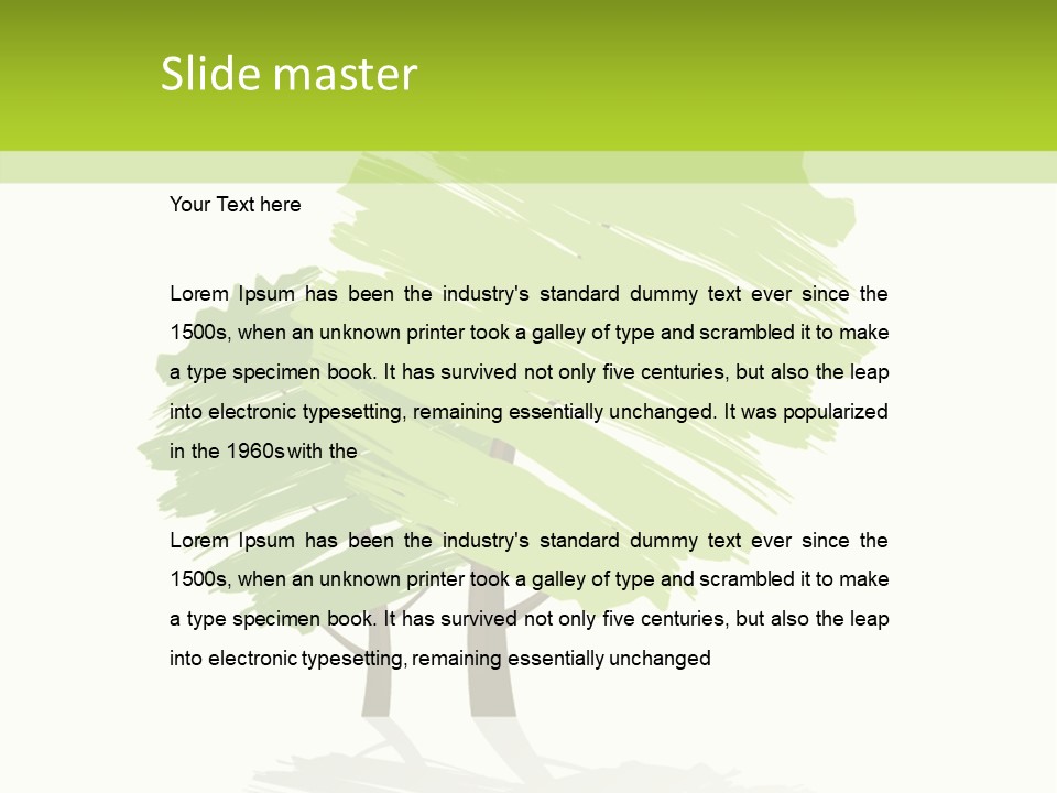 Illustration Branch Symbol PowerPoint Template