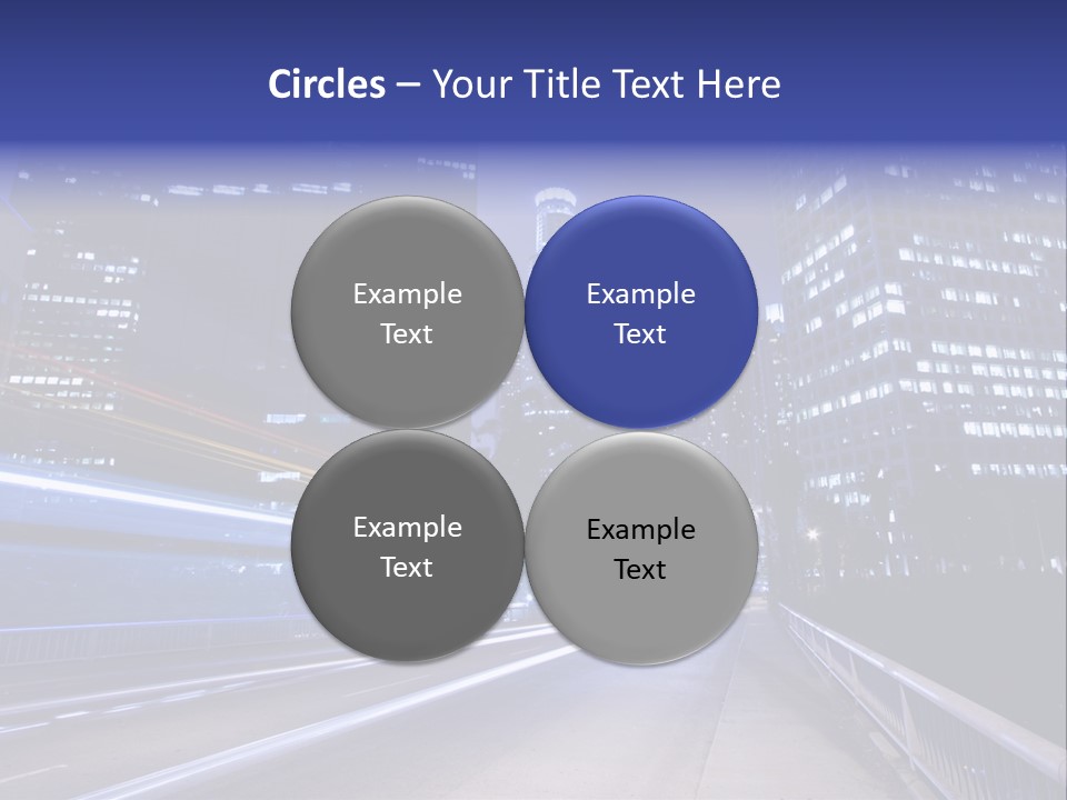 A Picture Of A City At Night Time PowerPoint Template