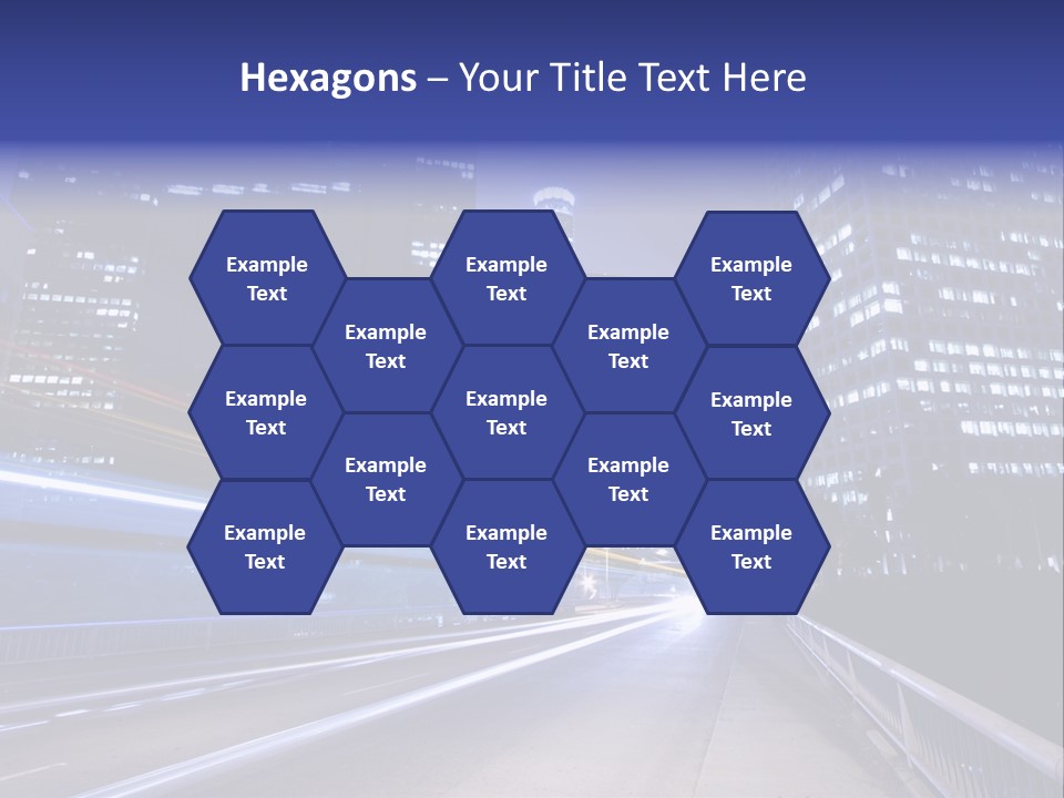 A Picture Of A City At Night Time PowerPoint Template