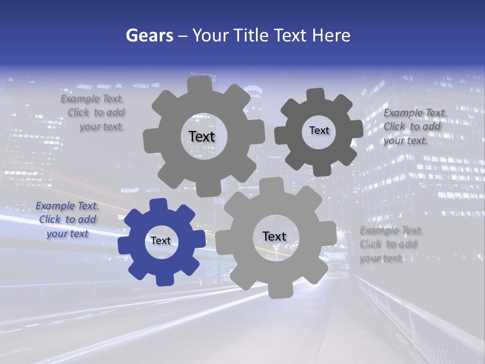 A Picture Of A City At Night Time PowerPoint Template