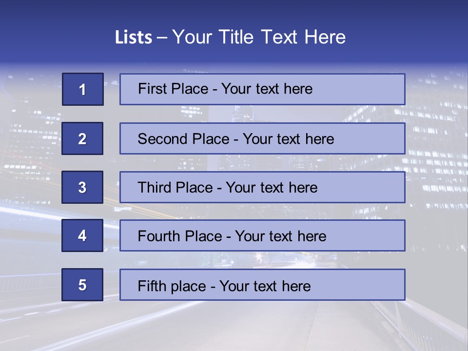 A Picture Of A City At Night Time PowerPoint Template