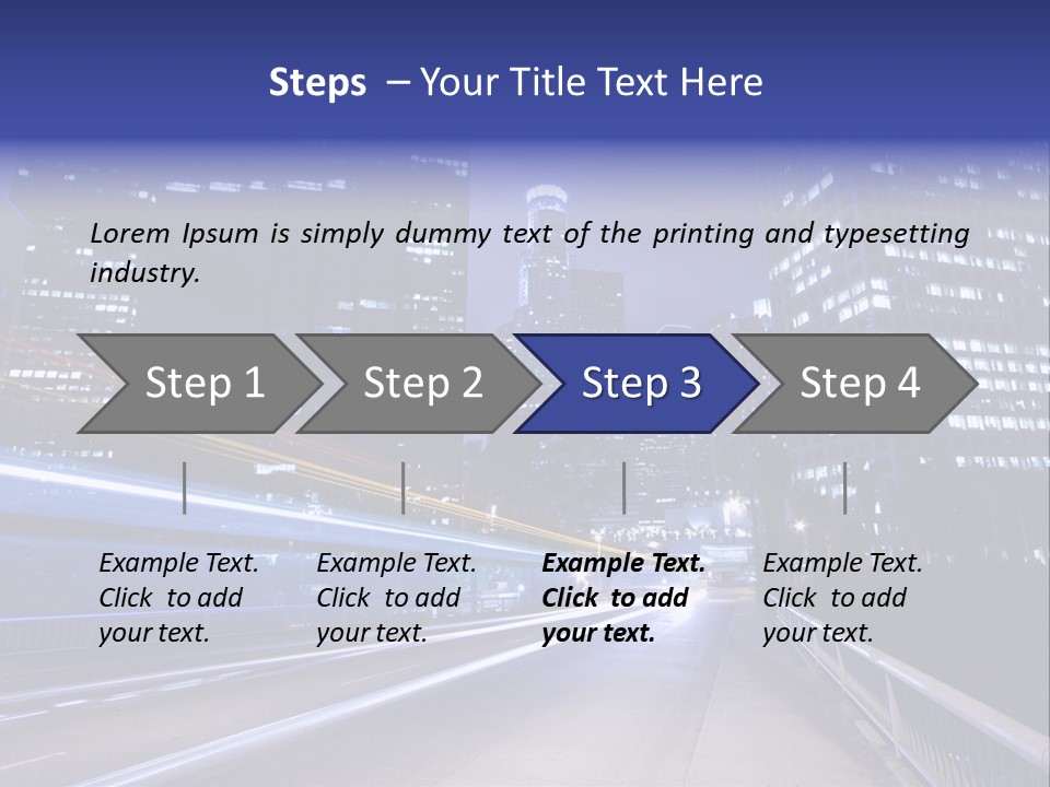 A Picture Of A City At Night Time PowerPoint Template