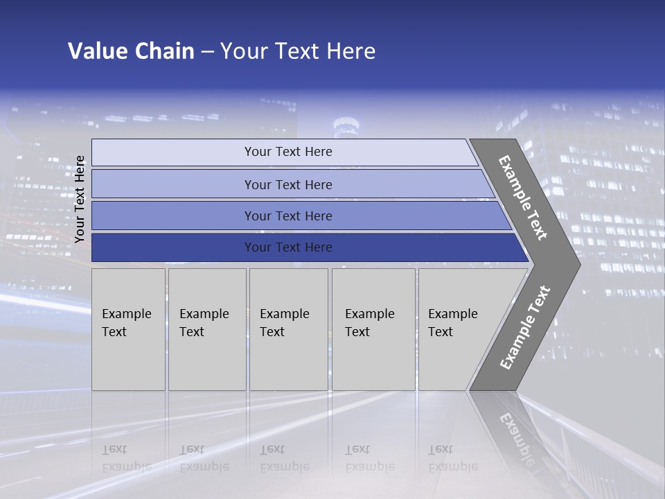 A Picture Of A City At Night Time PowerPoint Template