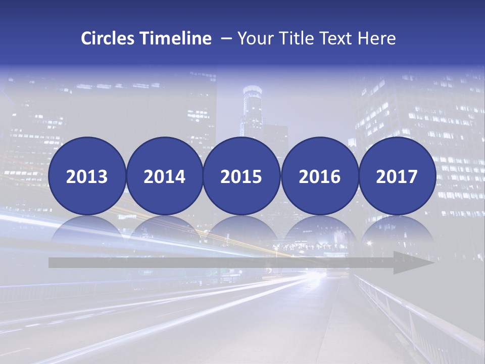 A Picture Of A City At Night Time PowerPoint Template