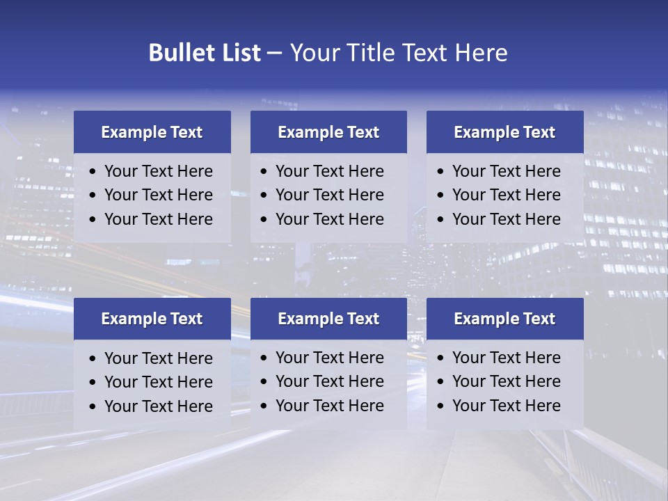A Picture Of A City At Night Time PowerPoint Template