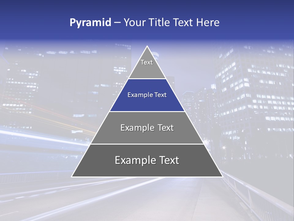 A Picture Of A City At Night Time PowerPoint Template