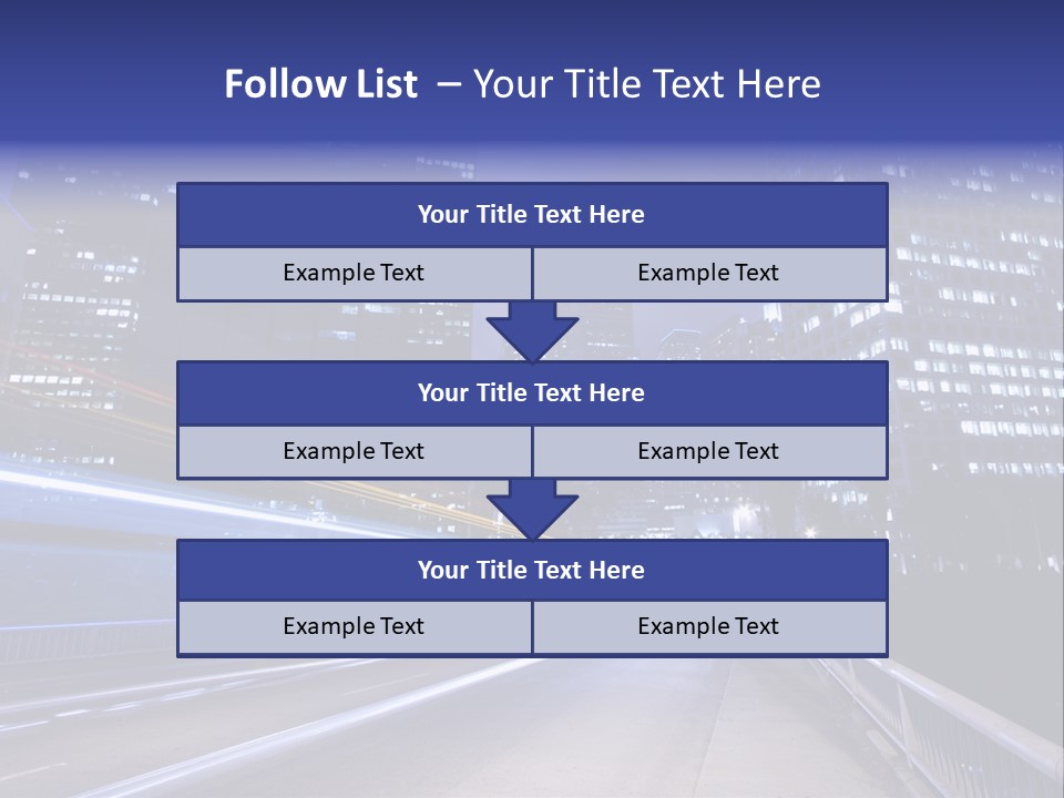 A Picture Of A City At Night Time PowerPoint Template
