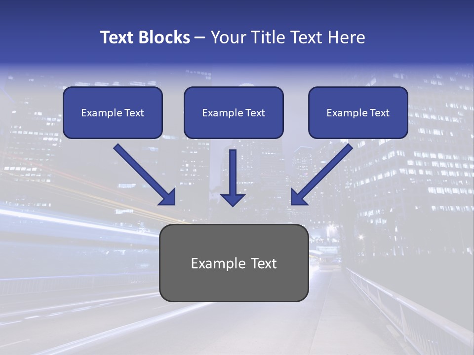 A Picture Of A City At Night Time PowerPoint Template