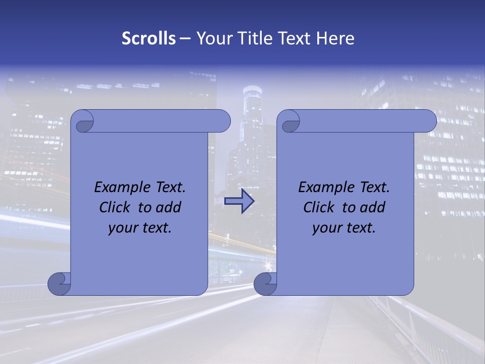 A Picture Of A City At Night Time PowerPoint Template